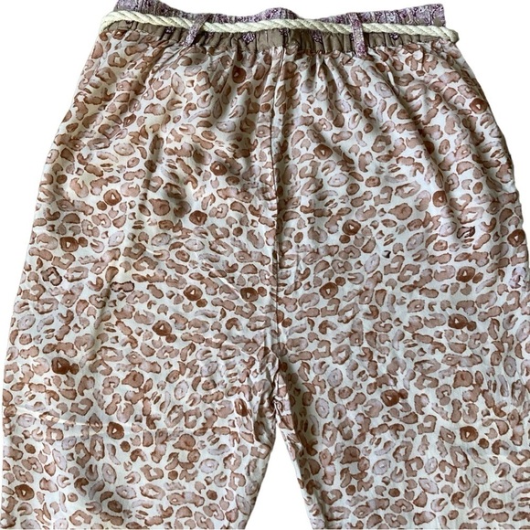 Anthropologie Ollari Boho Animal Print Pull On Tapered Realxed Summer Pants Sz M - Picture 10 of 16